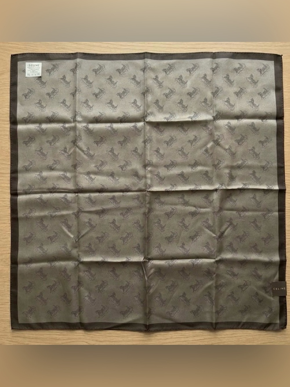 Celine Horse and Carriage Silk Blend Scarf